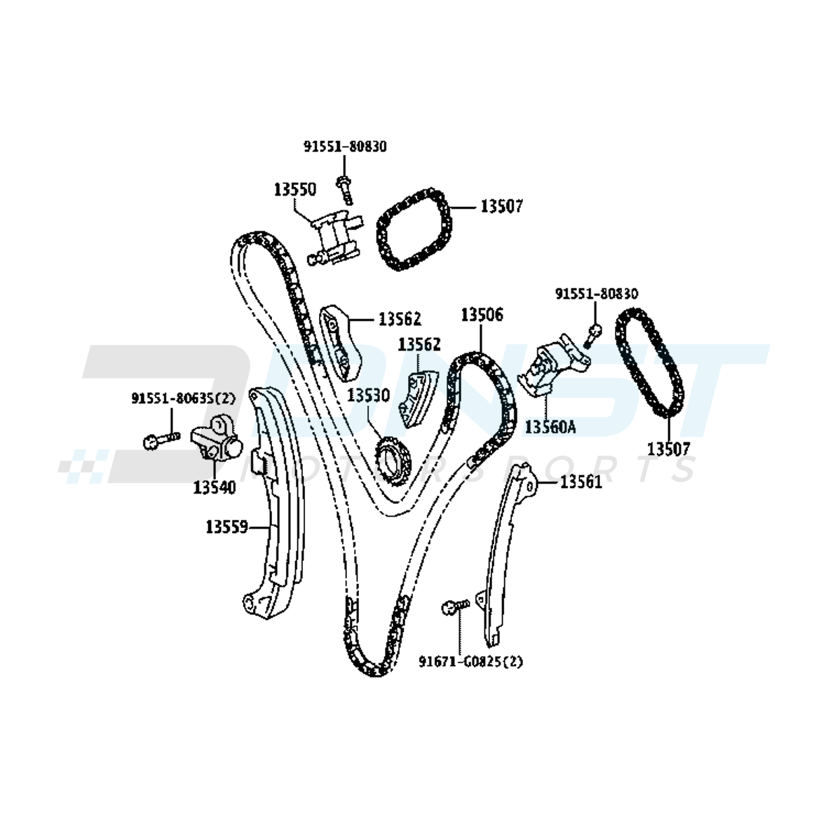 Genuine OEM Timing Chain Kit - 2GRFSE