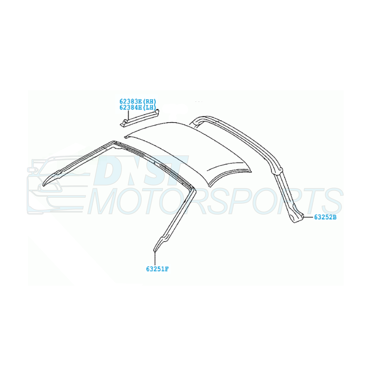 Genuine OEM JZA80 Aerotop / Targa Roof Seals