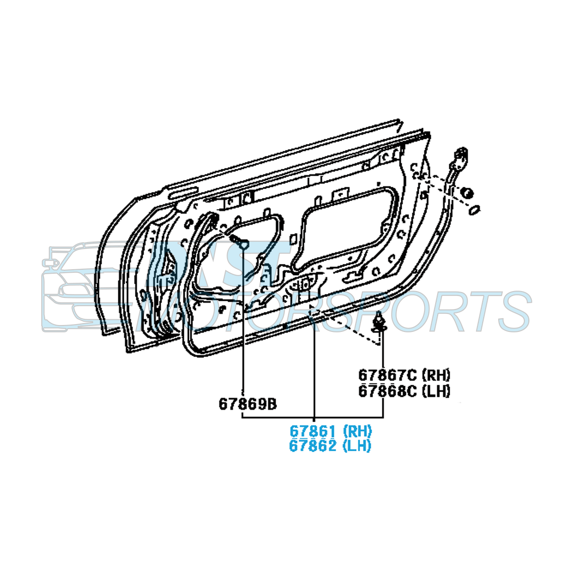 Genuine Door Side Rubber Seal - DNST Motorsports