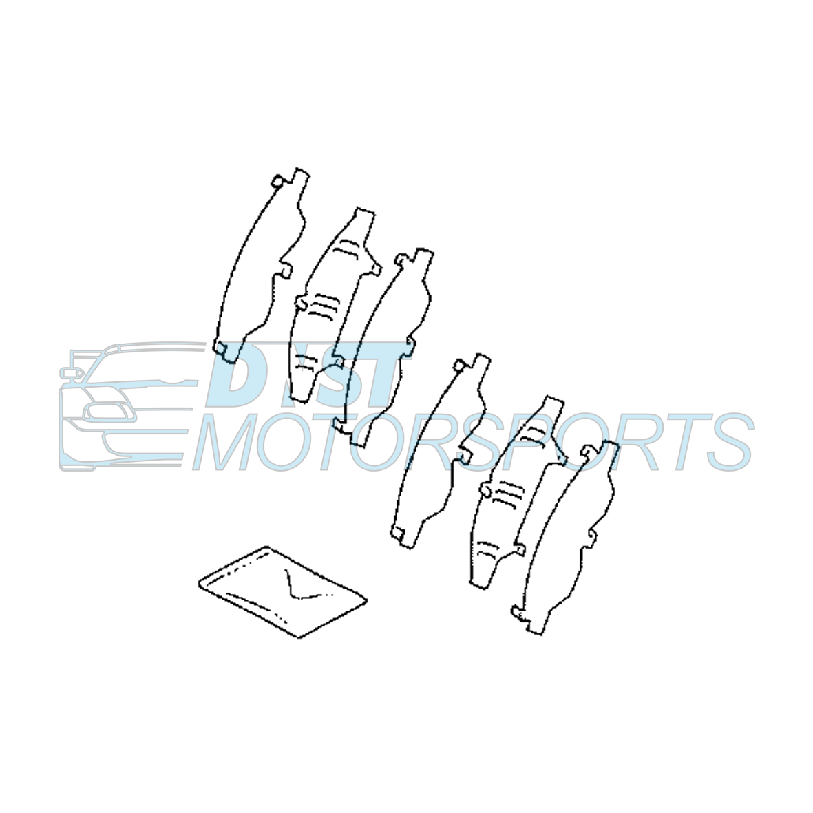 Genuine JZA80 4-Piston Shim Kit - DNST Motorsports