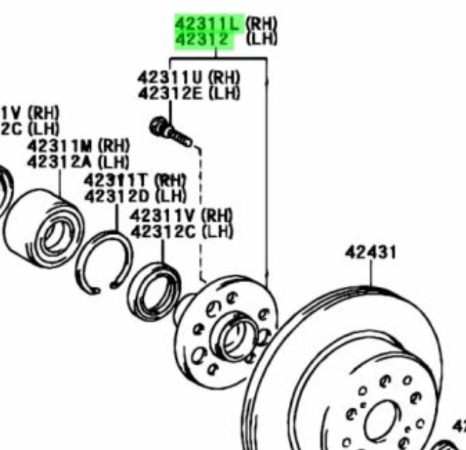 Genuine OEM Rear Wheel Hubs & Oil Seal JZA80